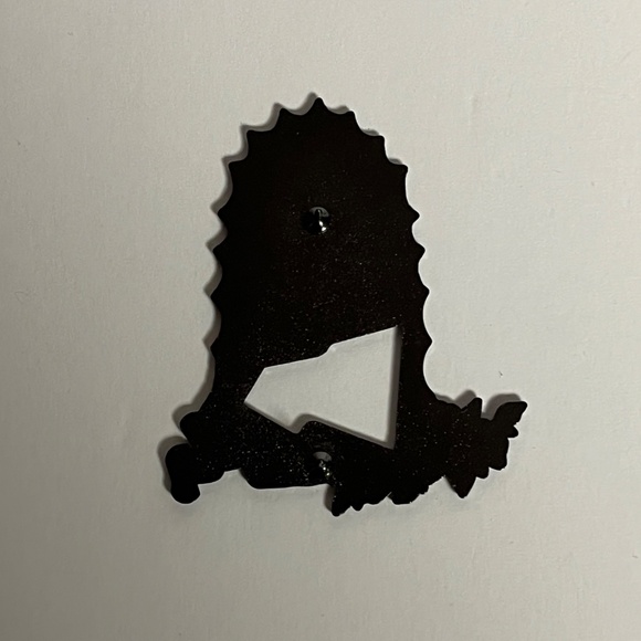 Virgin Mary New Era Frame Hat Pin Pins Hats Bag Fitted Black White Glitter Roses - Picture 6 of 8